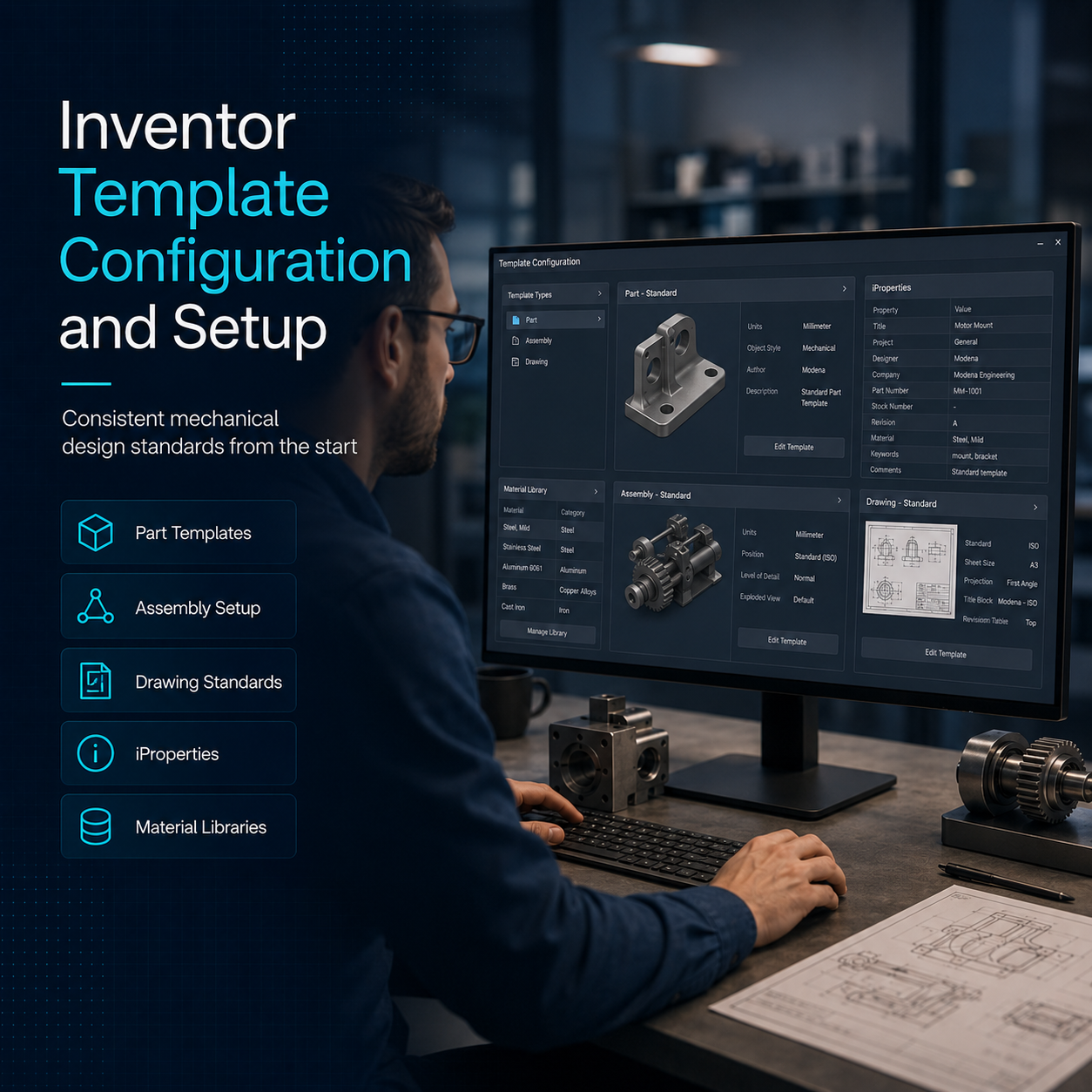 Inventor Template Configuration and Setup