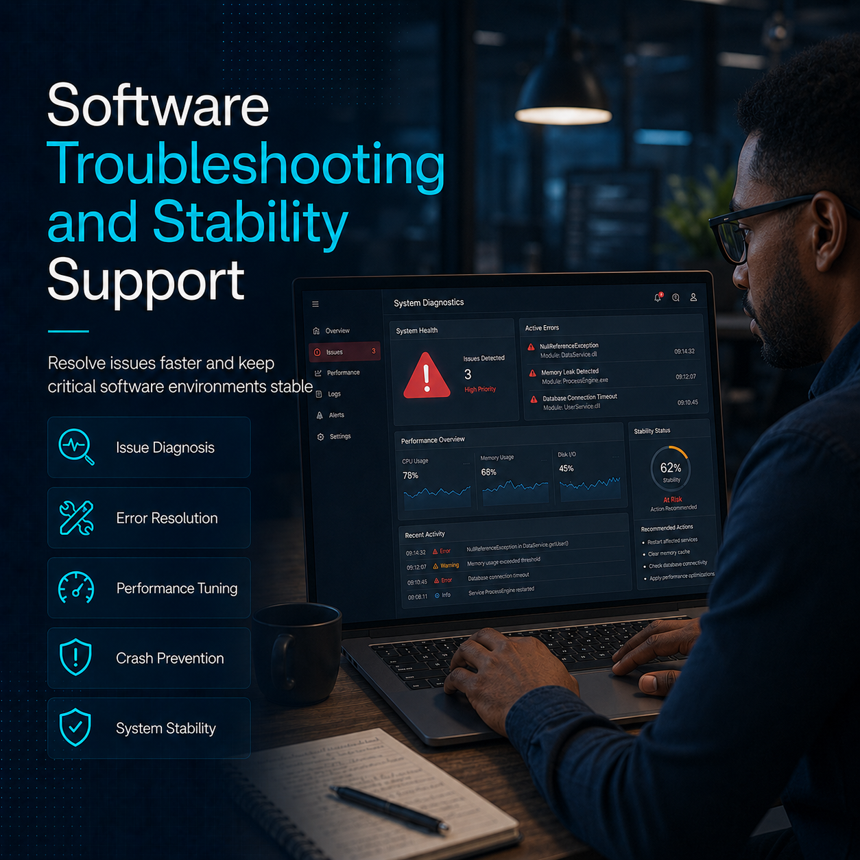 Software Troubleshooting and Stability Support